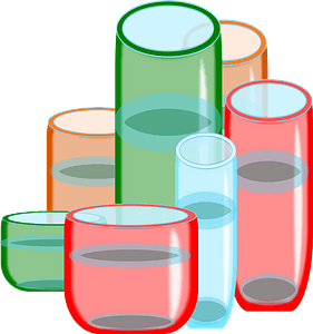Multicolored glasses