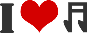 I love music sign