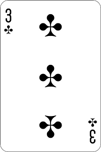 Three of Clubs - Free vector clipart images on creazilla.com