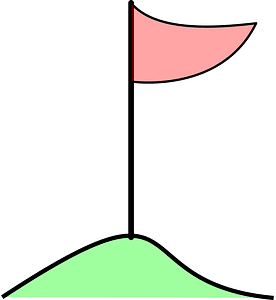 Golf Flag Hole in on Green