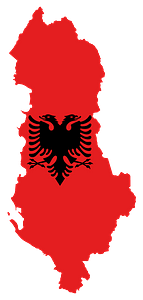 Albania Map Flag