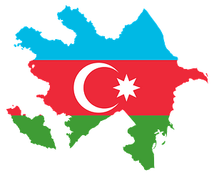Azerbaijan Map Flag
