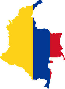 Colombia Map Flag