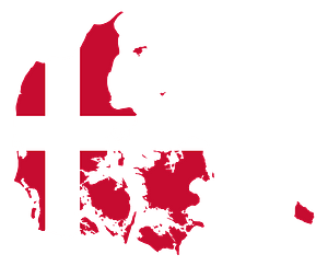 Denmark Map Flag