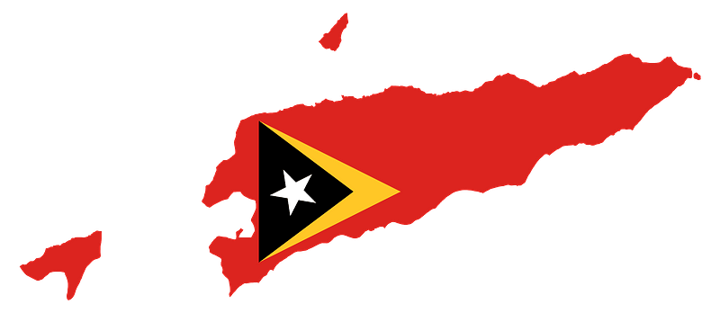 East Timor Map Flag
