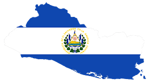 El Salvador Map Flag