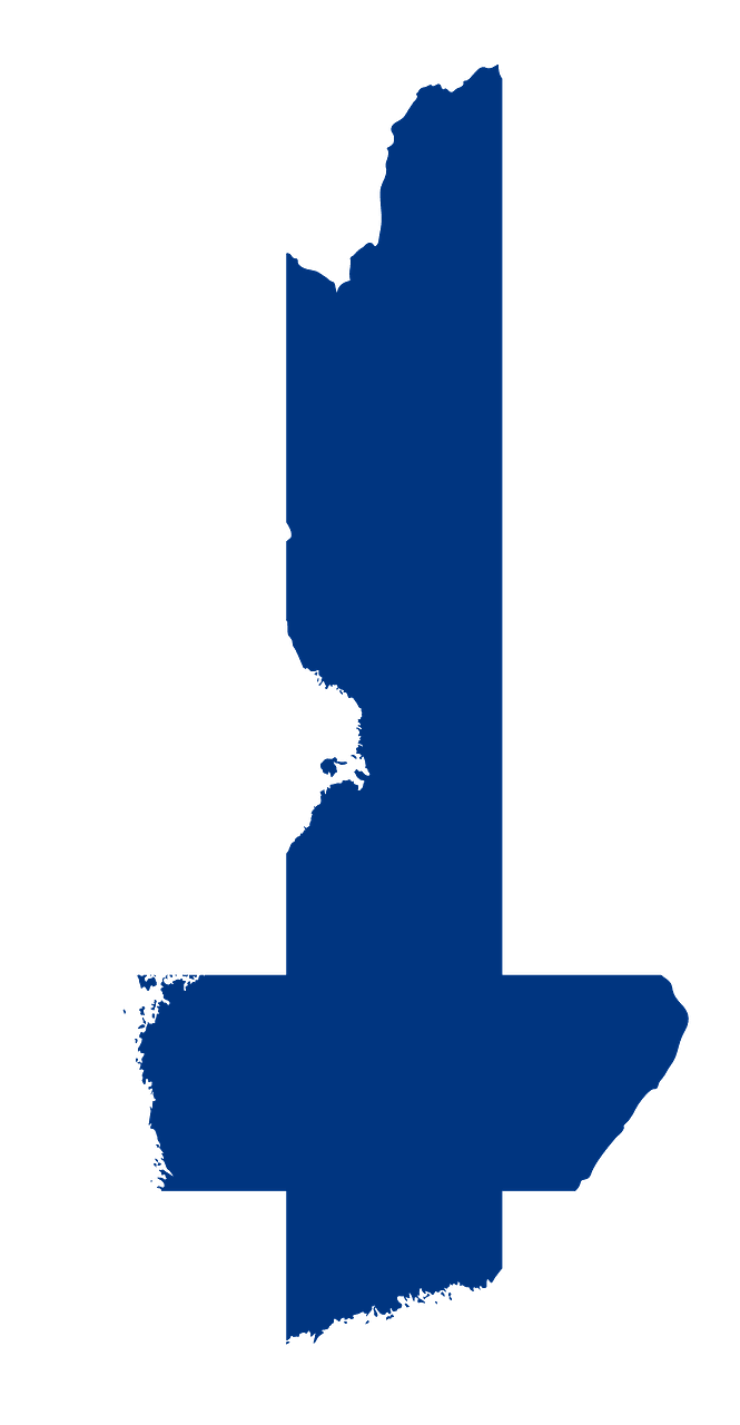 Finland Map Flag