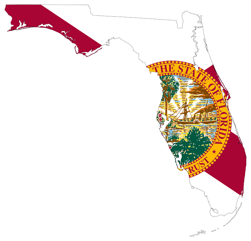 Florida Map Flag