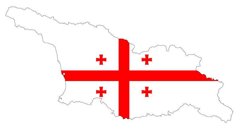 Georgia Map Flag with Stroke - Free vector clipart images on creazilla.com