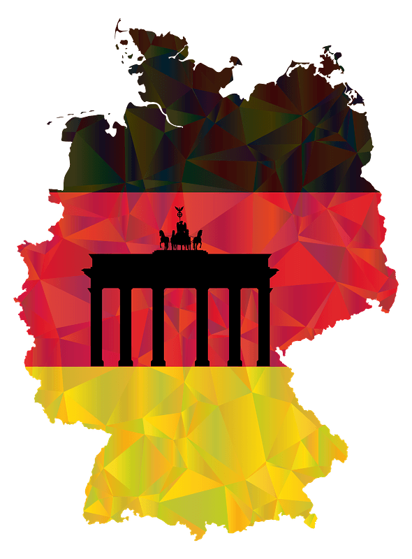 Germany Map Flag 3