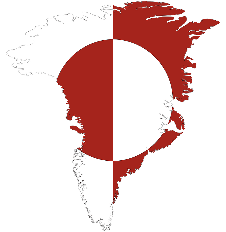 Greenland Map Flag