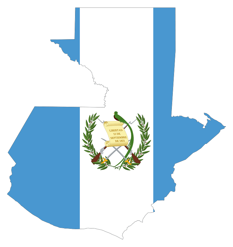Guatemala Map Flag