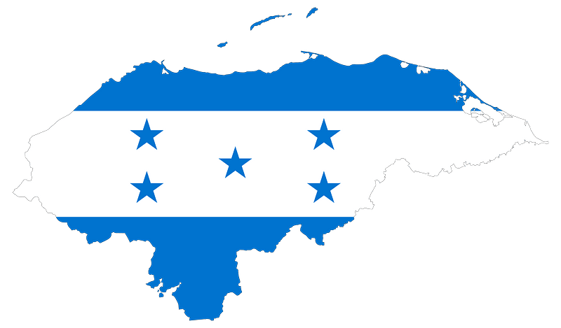 Honduras Map Flag