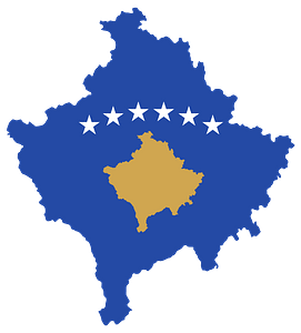 Kosovo Map Flag