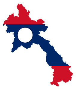 Laos Map Flag