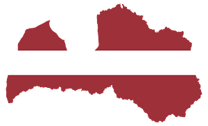 Latvia Map Flag
