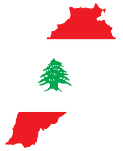 Lebanon Map Flag