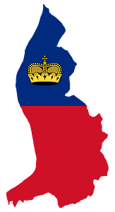 Liechtenstein Map Flag