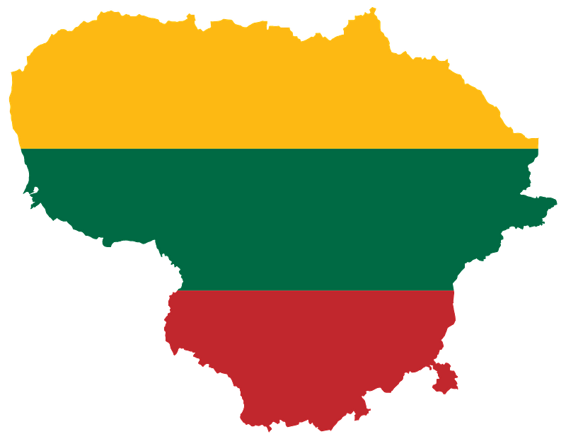 Lithuania Map Flag