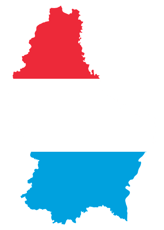 Luxembourg Map Flag