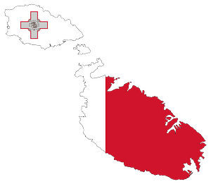 Malta Map Flag