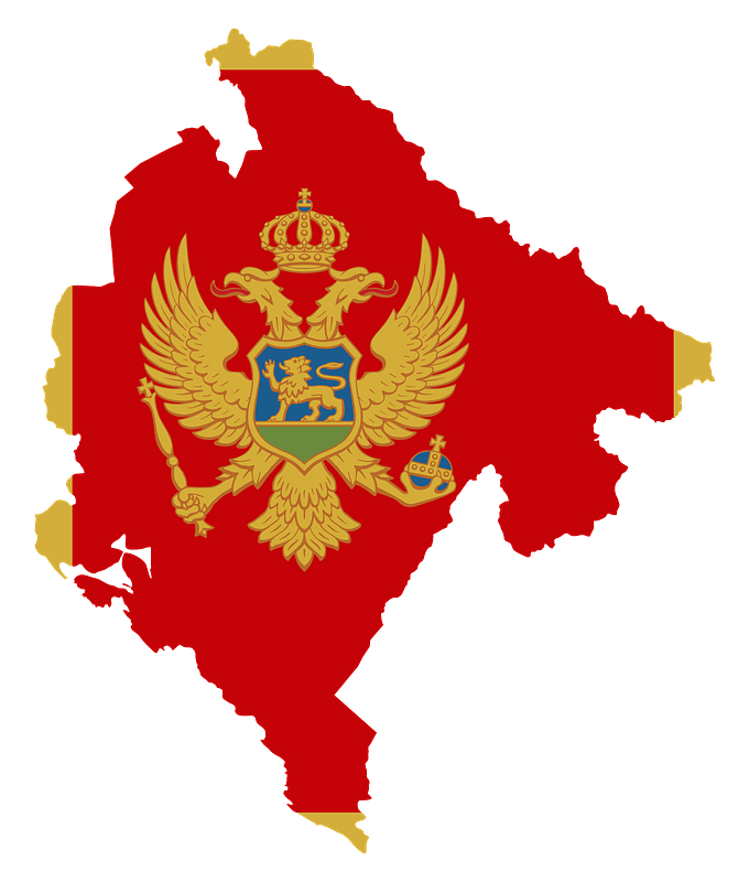 Montenegro Map Flag