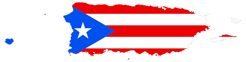 Puerto Rico Map Flag