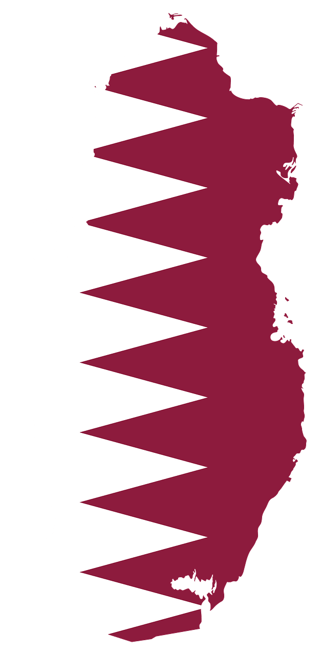 Qatar Map Flag