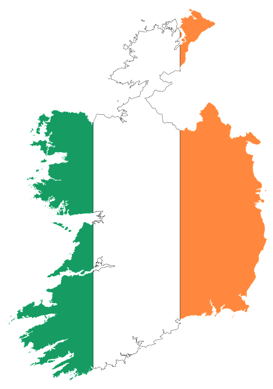 Republic of Ireland Map Flag