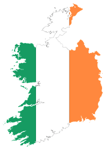 Republic of Ireland Map Flag