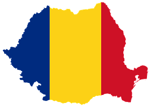 Romania Map Flag