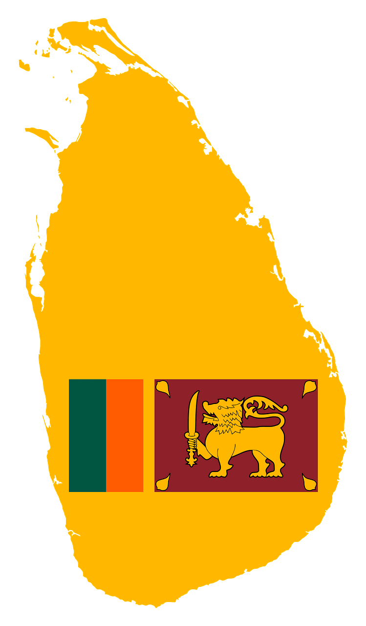 Sri Lanka Map Flag