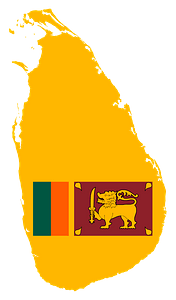 Sri Lanka Map Flag
