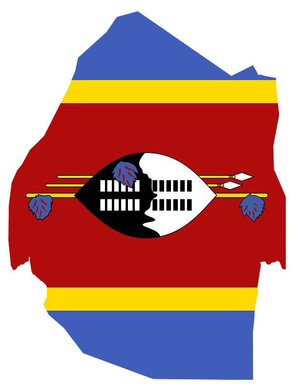 Swaziland Map Flag