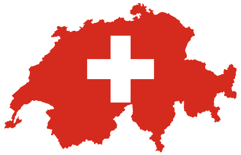 Switzerland Map Flag