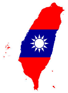 Taiwan Map Flag