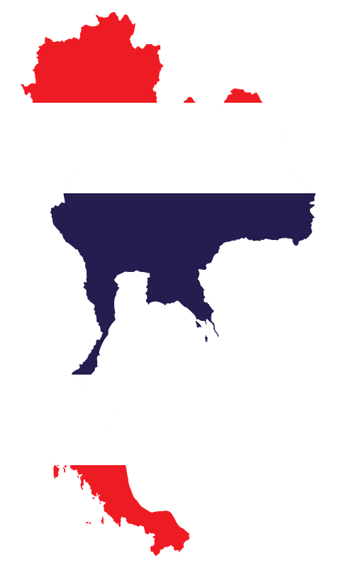 Thailand Map Flag