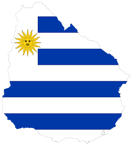 Uruguay Map Flag