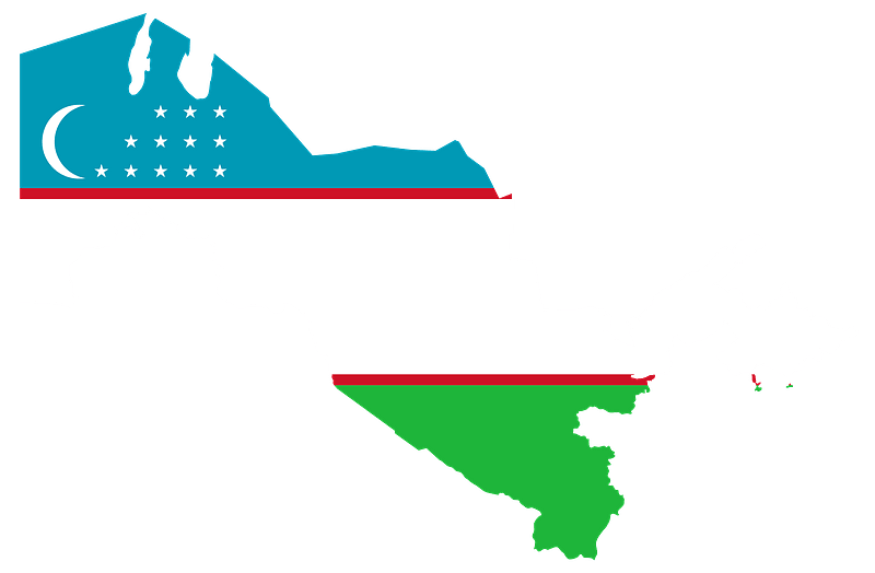 Uzbekistan Map Flag