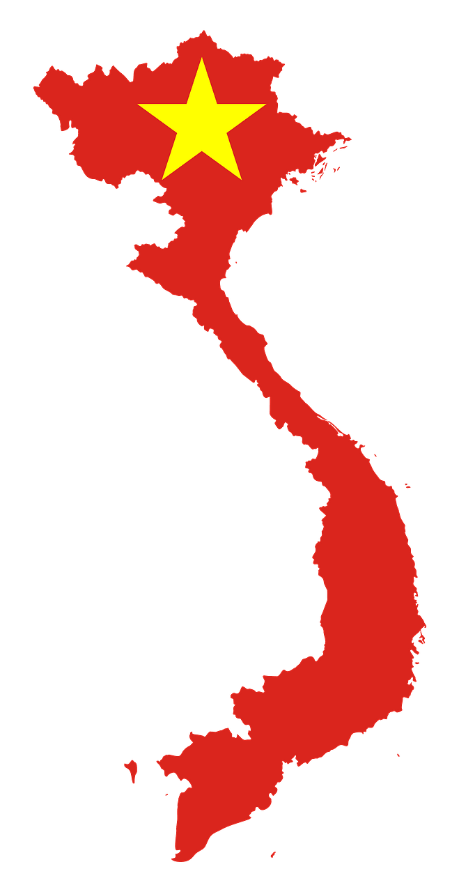 Vietnam Map Flag