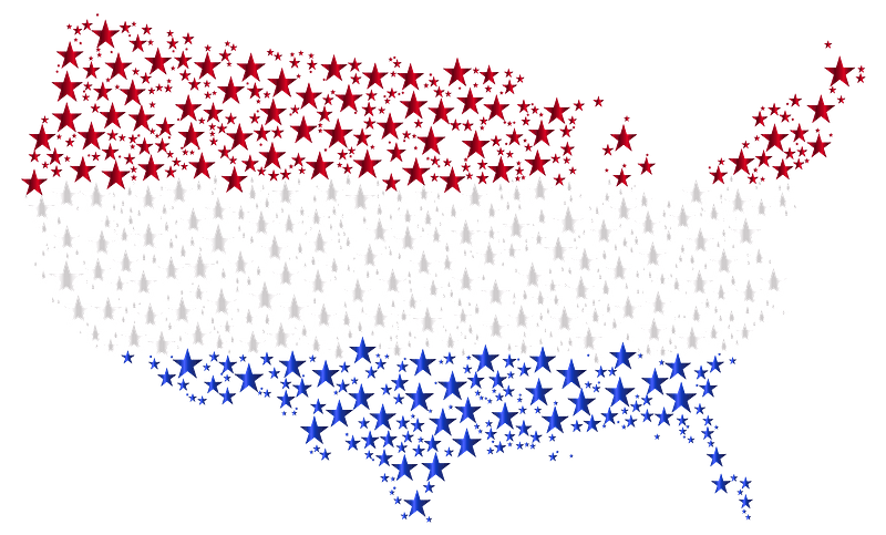 United States Map Flag