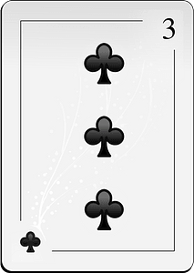 Three of Clubs - Free vector clipart images on creazilla.com