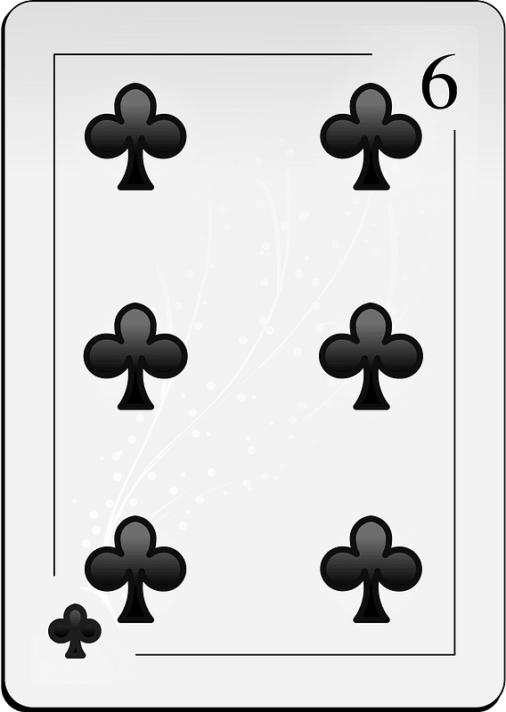 Six of Clubs - Free vector clipart images on creazilla.com