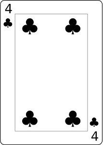 Four of Clubs - Free vector clipart images on creazilla.com