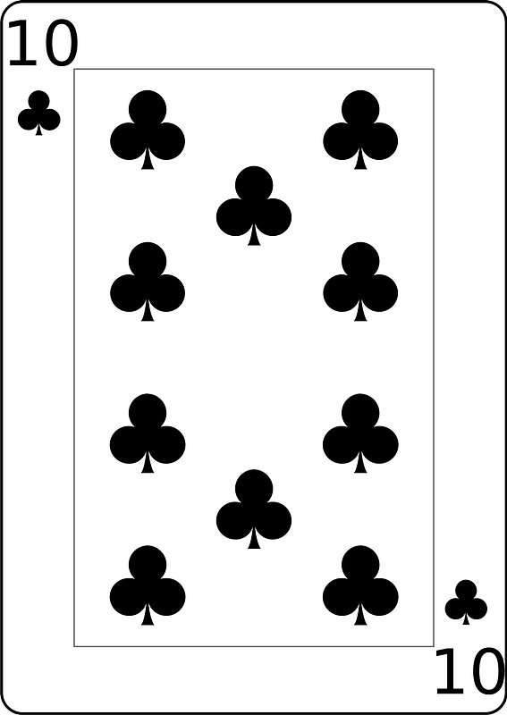 Ten of Clubs - Free vector clipart images on creazilla.com