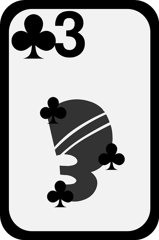 Three of Clubs - Free vector clipart images on creazilla.com