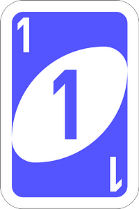 Blue 1 card