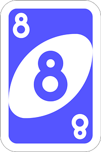 Blue 8 card