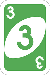 Green 3 card