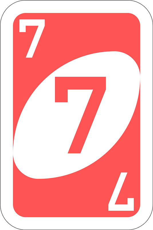 Red 7 card